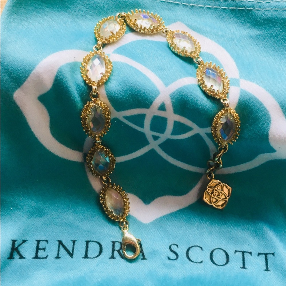 Kendra Scott Iridescent  and Gold Jana bracelet